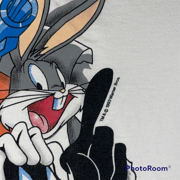 Vintage 1993 Looney Tunes Warner Bros Gang/squad  T Shirt Single Stitch XL - Picture 3 of 12